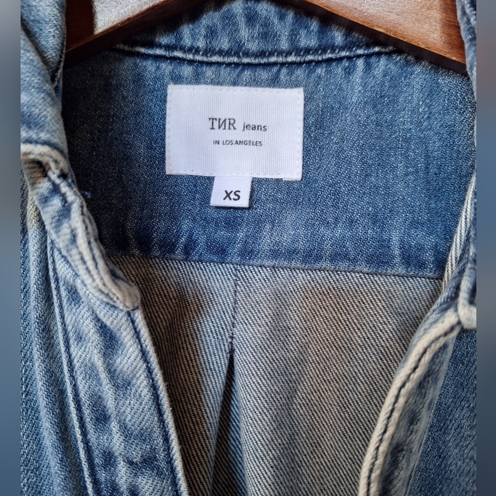 NWT Tnr Jeans Women's Denim Jumpsuit Belted Pockets Size XS - Picture 2 of 10